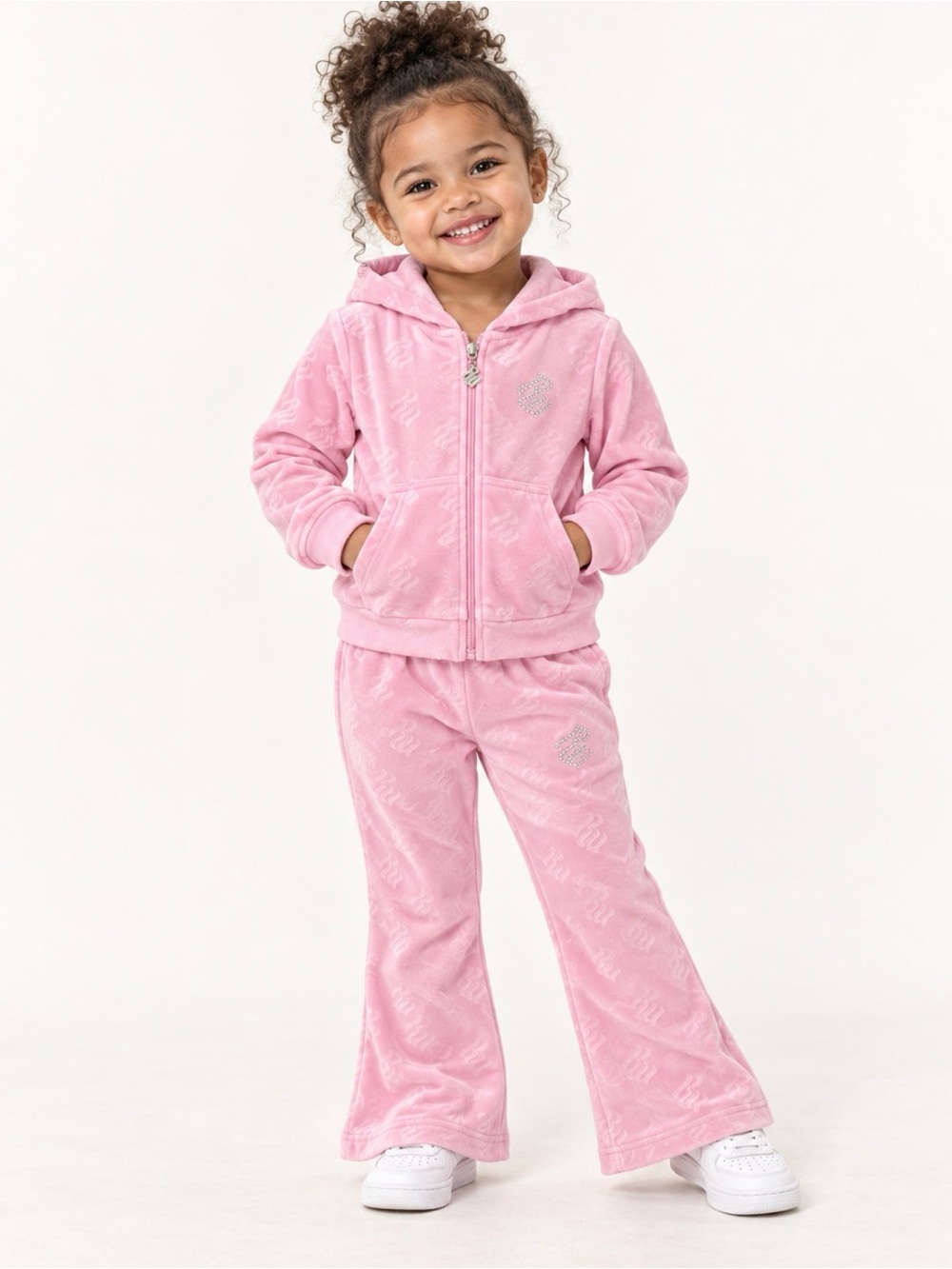 Rocawear Pink Plush Hooded Zip-Up  Set for Kids